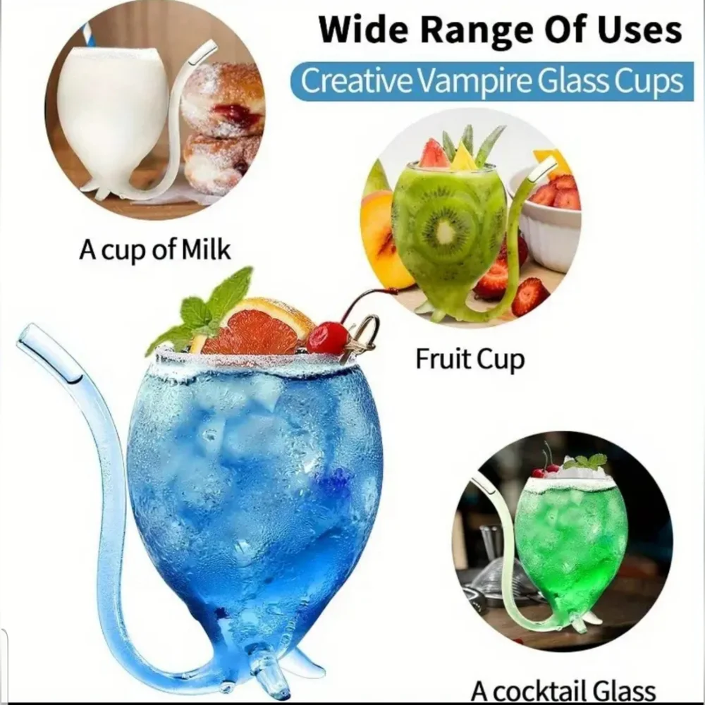 - HOST PICK: Vampire Straw Wine glass - Transparent